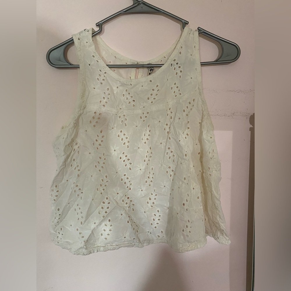 White linen top